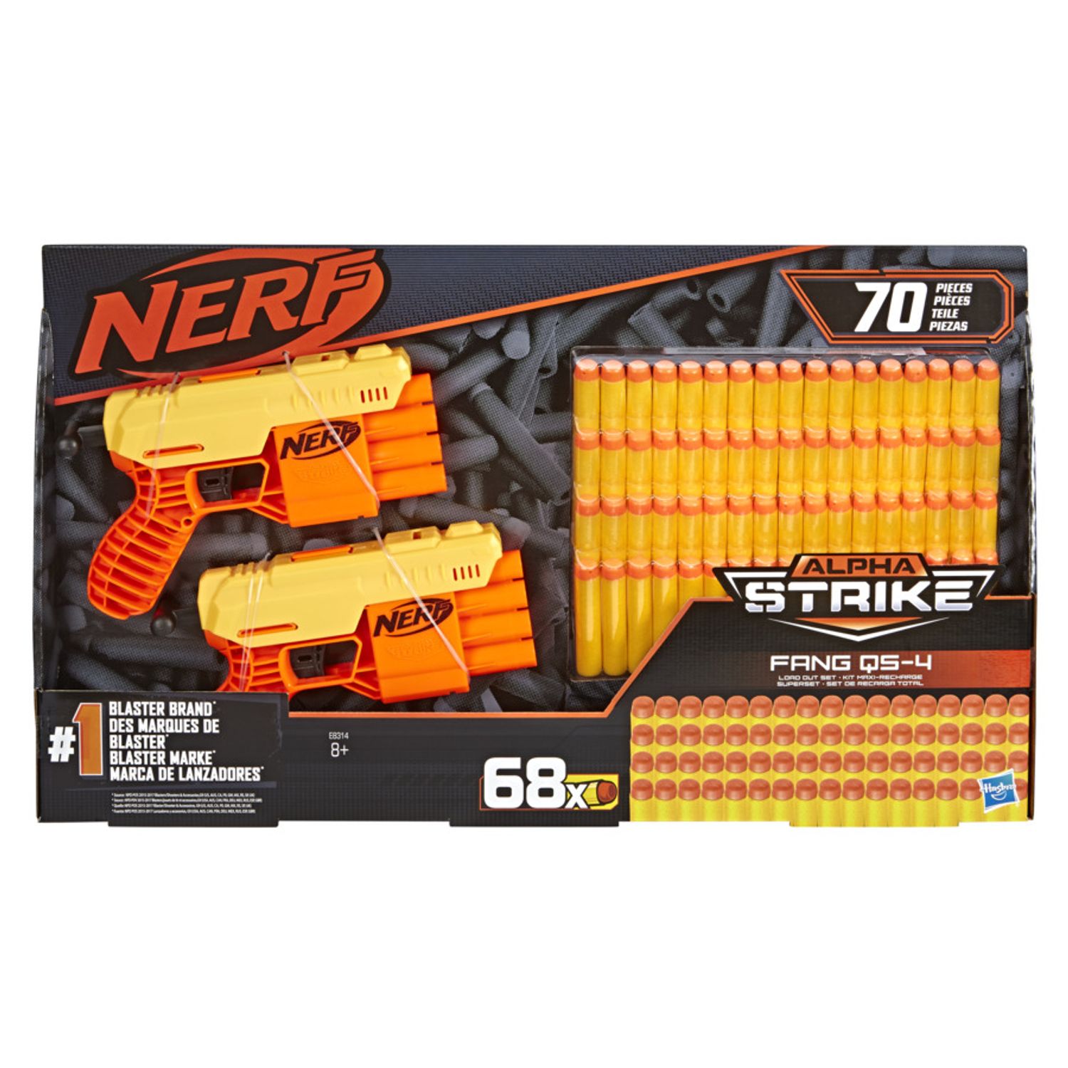 Blastere Nerf Alpha Strike Fang Qs4 Cu 68 De Munitii fotografia produsului