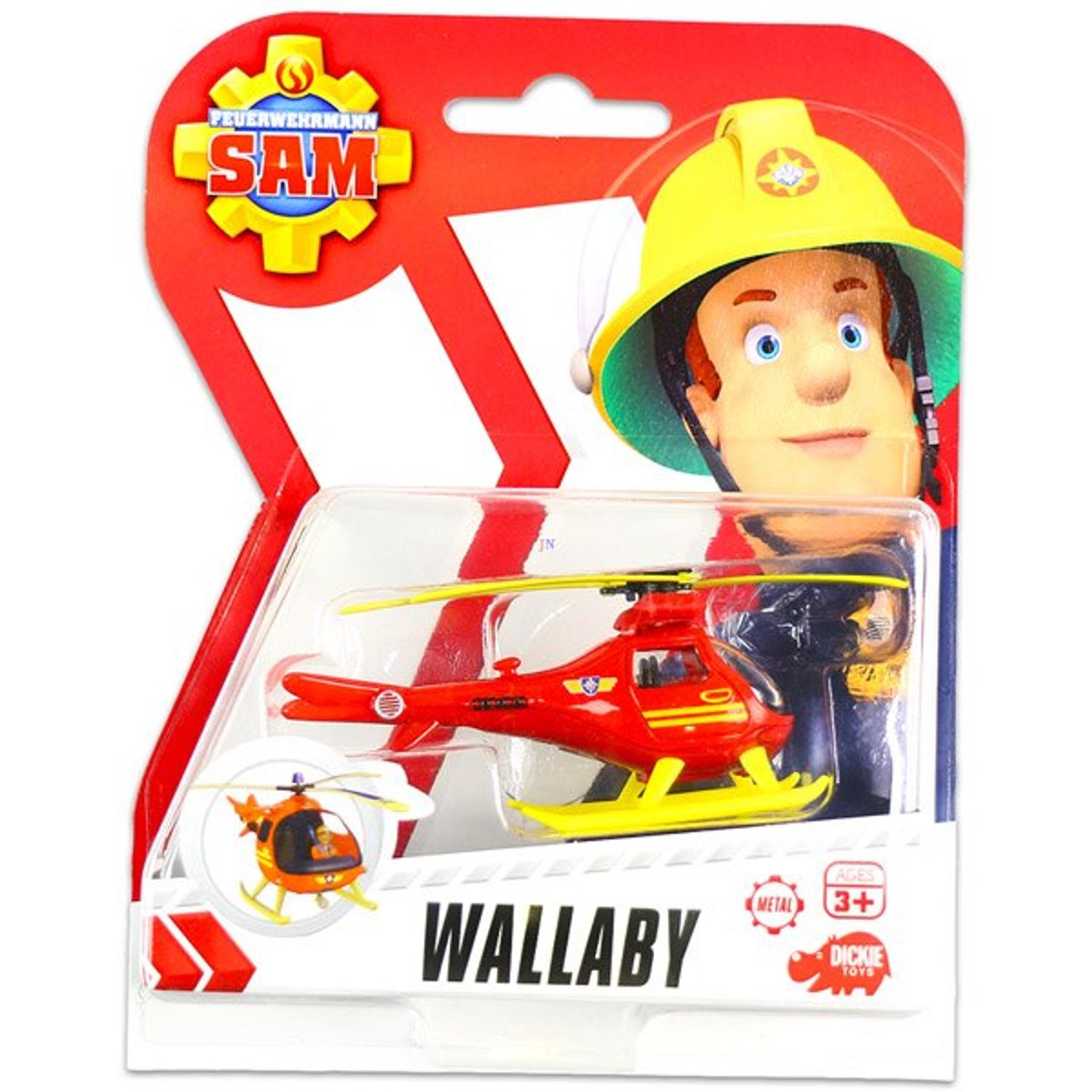 Fireman Sam Vehicule Din Metal Wallaby Rosu fotografia produsului