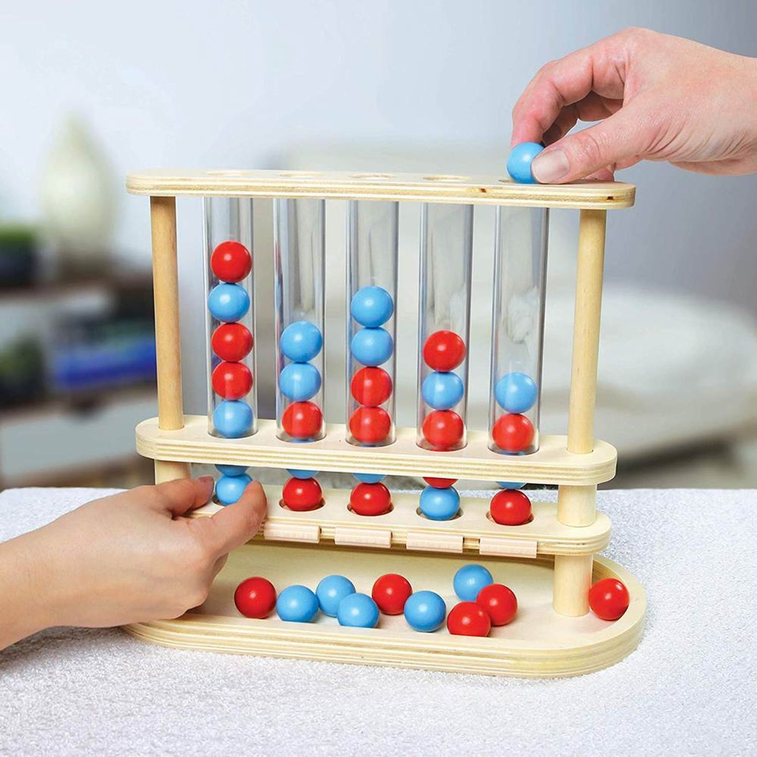 Joc Marbles Newton 5 In Linie Din Lemn fotografia produsului View 3 L