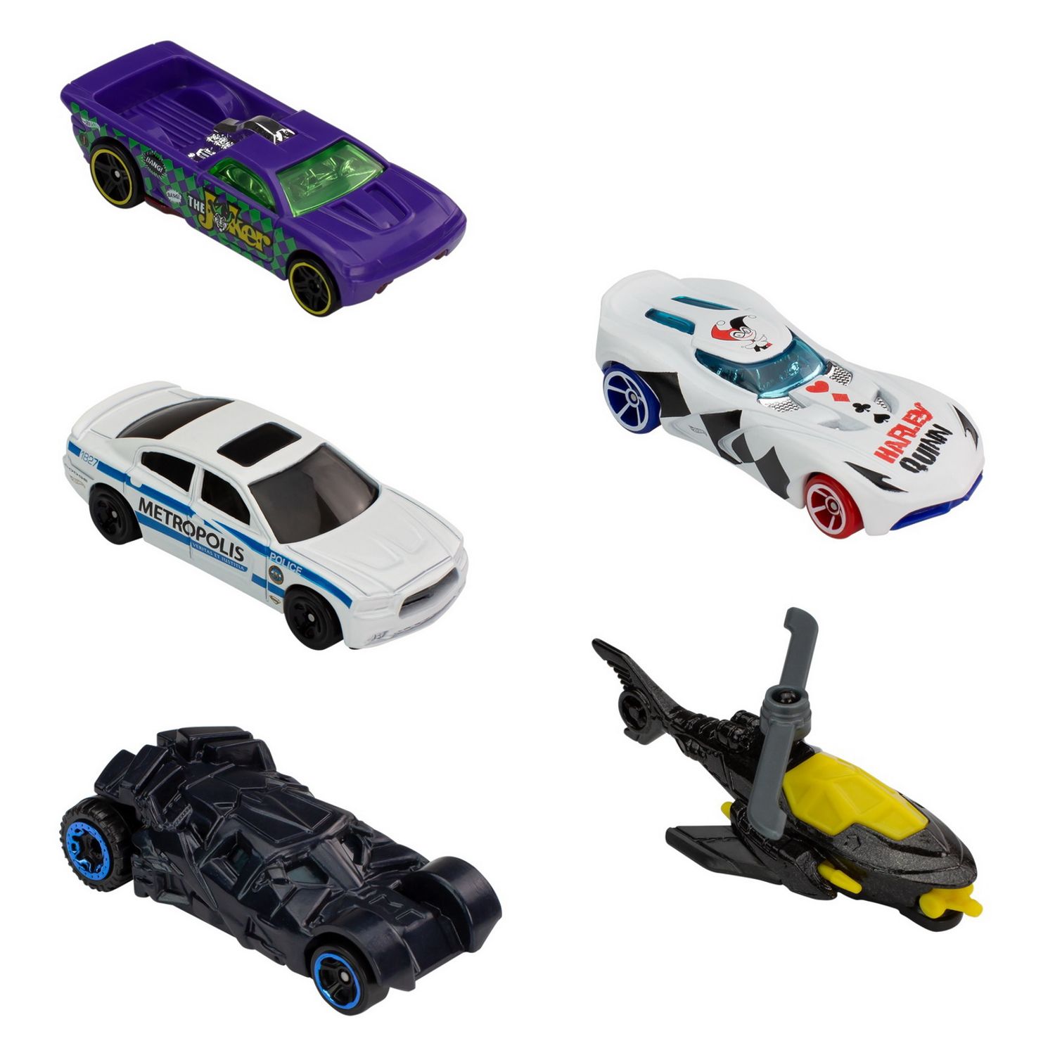 Set 5 Masini Hot Wheels Batman Mt1806_Gtn43 fotografia produsului View 2 L