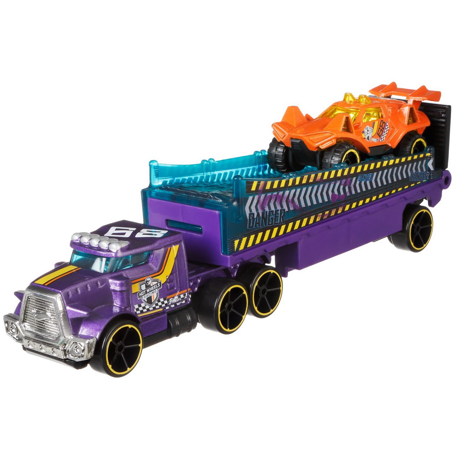 Set Camion Si Masina Sport Hot Wheels Rumble Road fotografia produsului View 8 L
