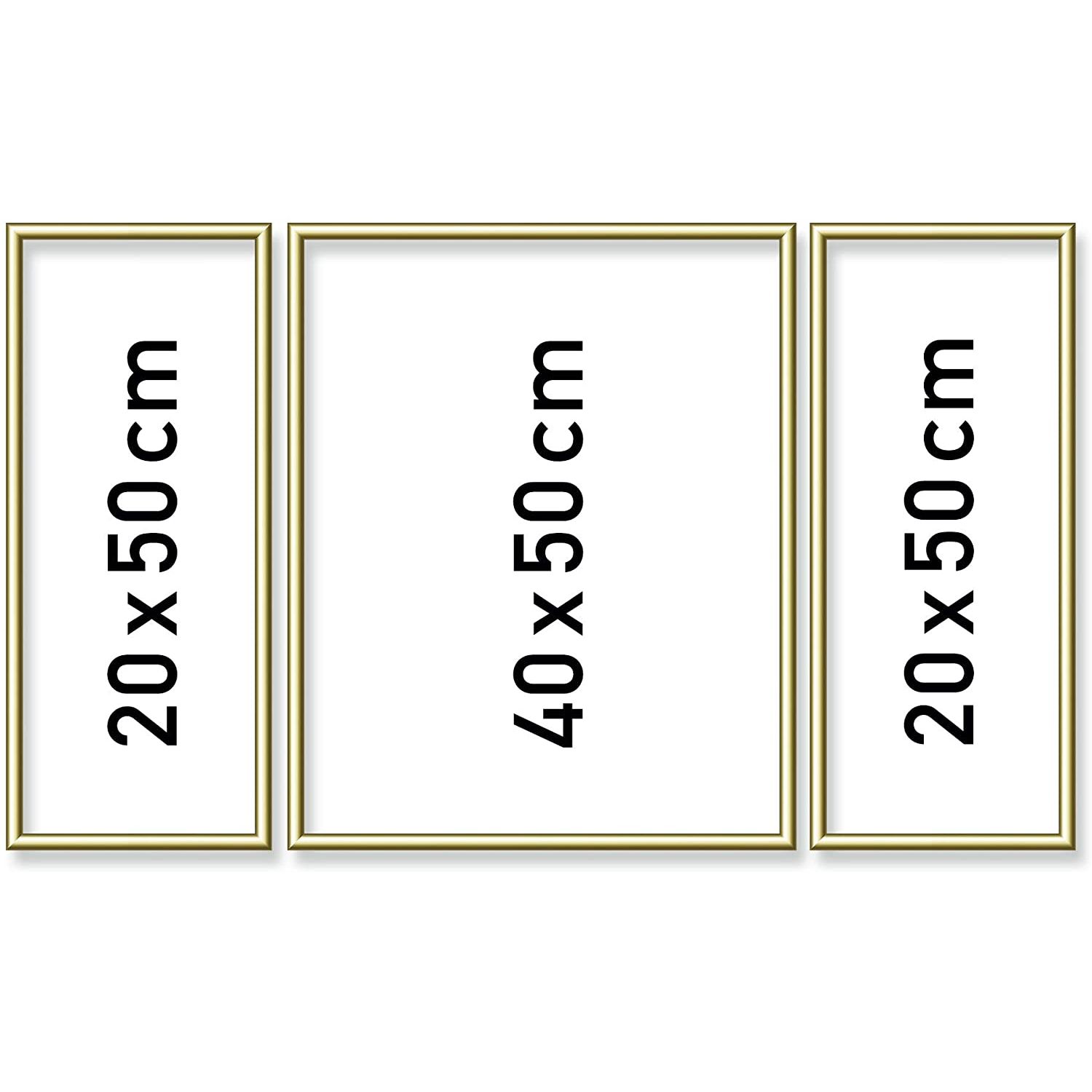 Rama Din Aluminiu Auriu Stralucitor Pentru Tablouri Triptych 50X80Cm fotografia produsului View 2 L