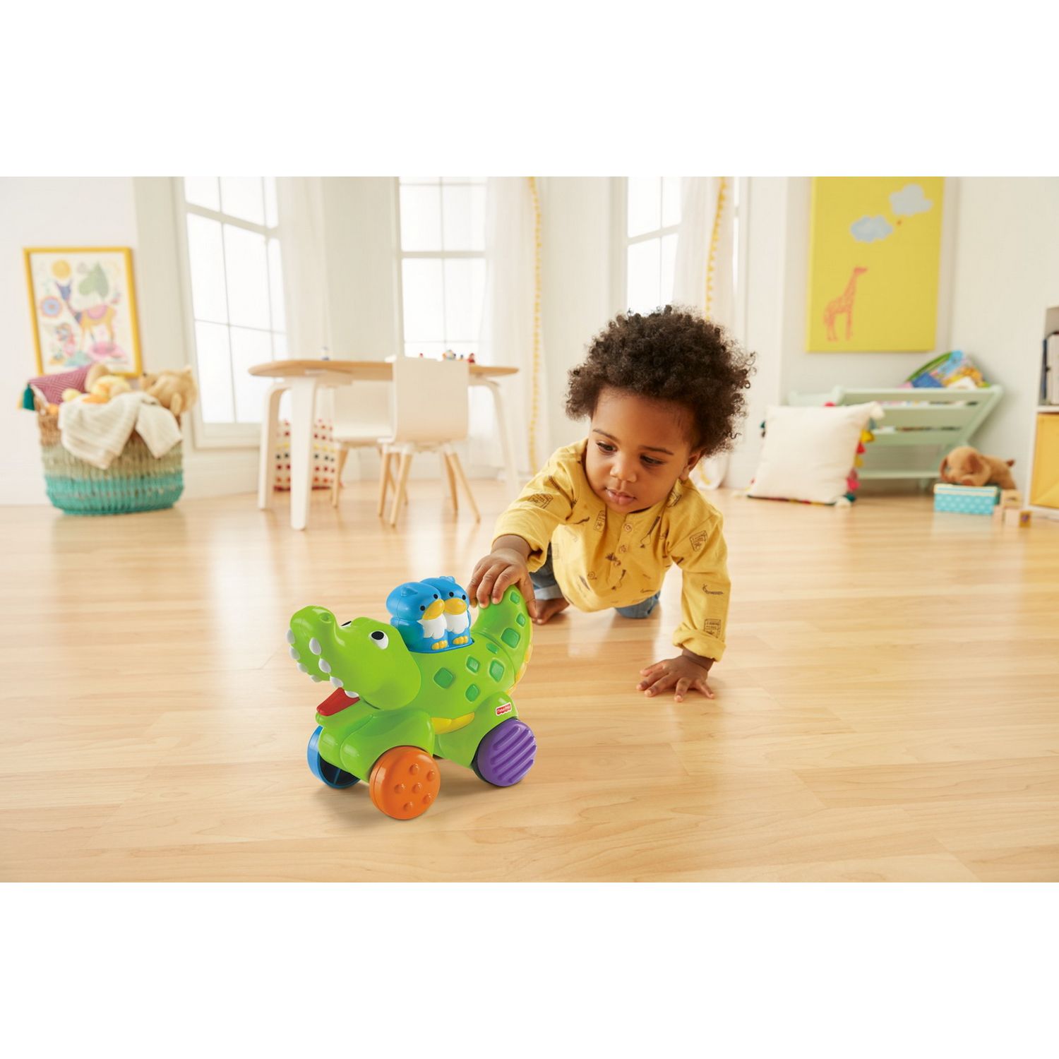 Fisher Price Jucarie Bebe Crocodil Press And Go fotografia produsului View 6 L