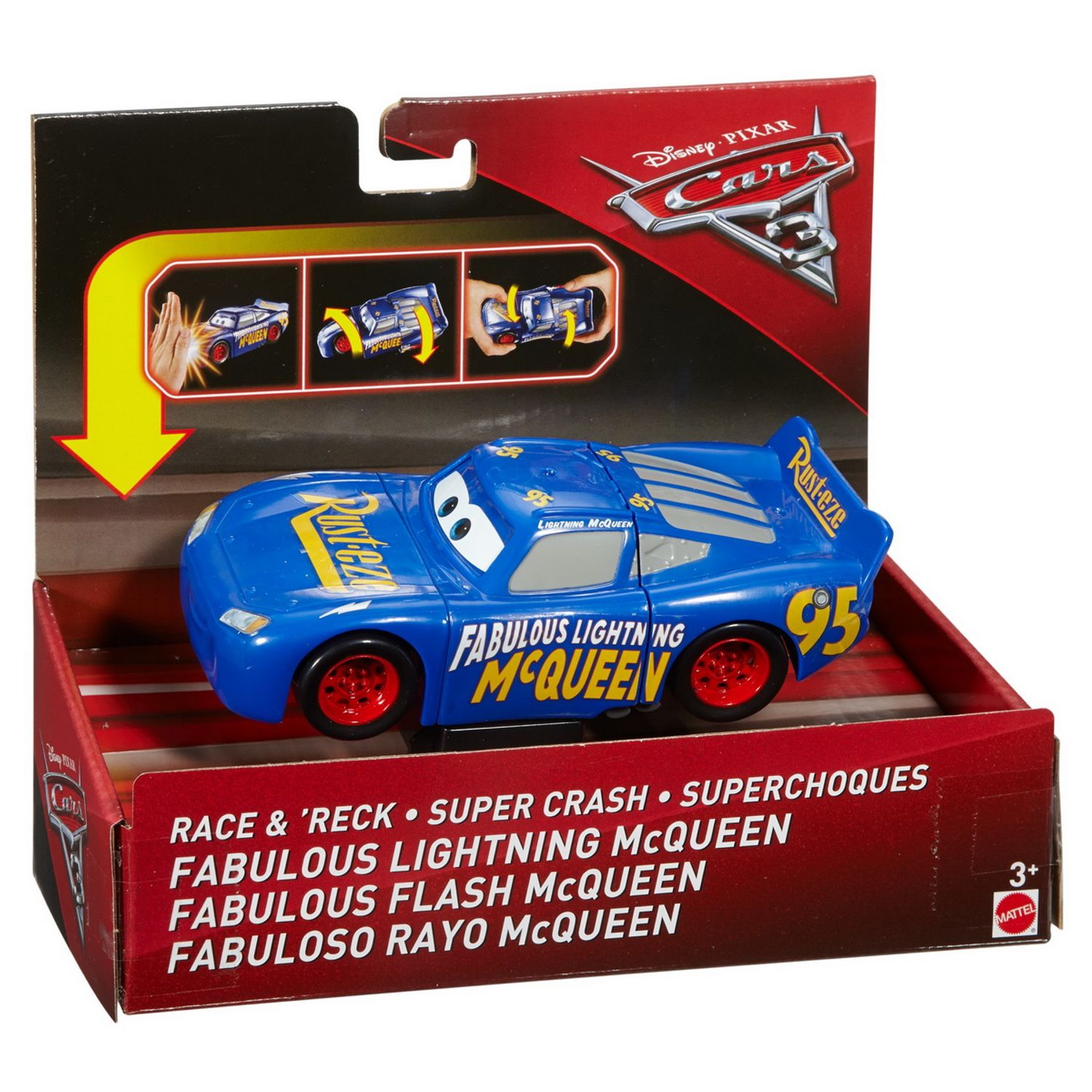 Cars3 Masinute Rasucite Mcqueen Albastru fotografia produsului