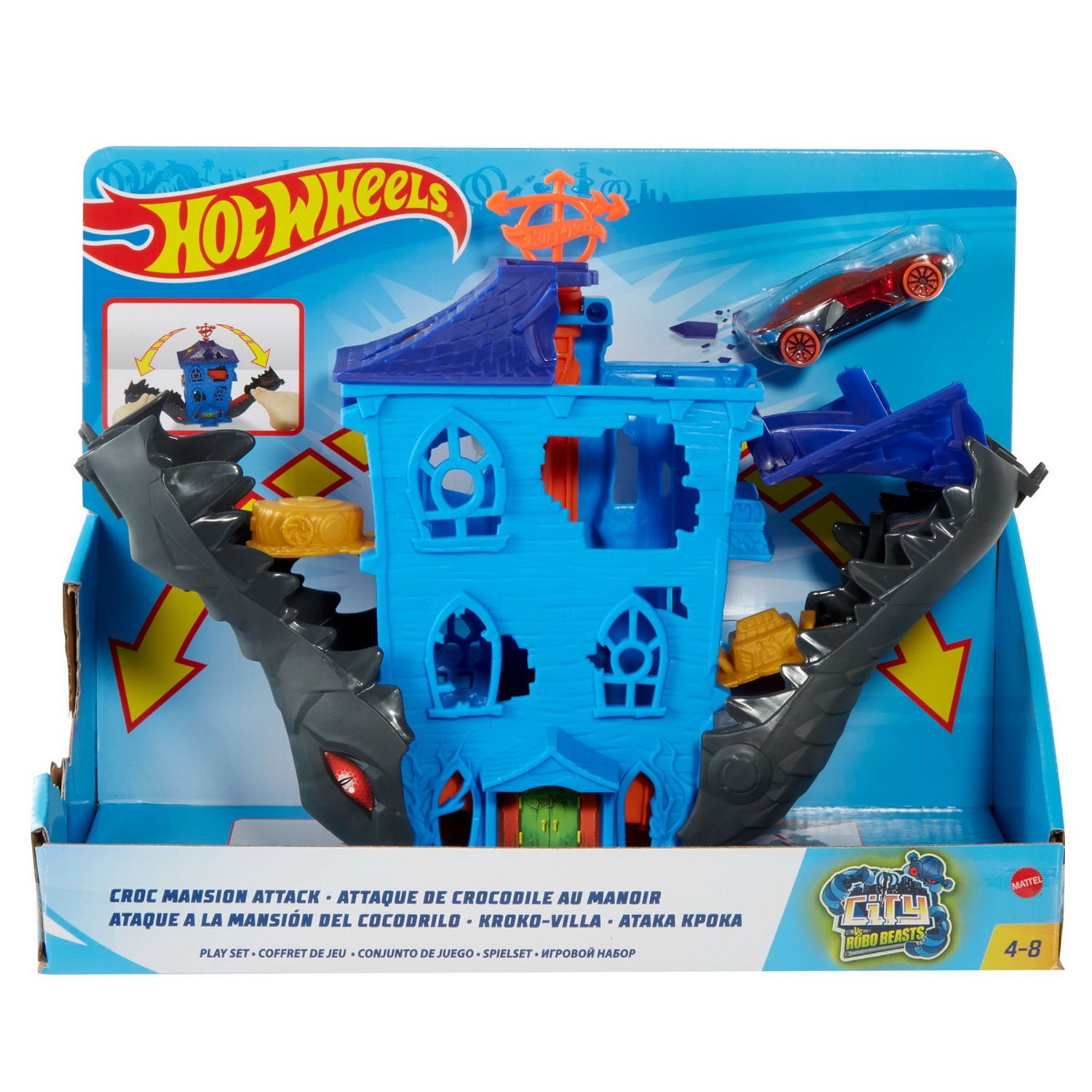 City Cursa Cu Obstacol Hot Wheels Atacul Conacului Crocodilului fotografia produsului