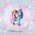 Pixie Creatura Fantastica Papusica Cu Unicornul Albastru fotografia produsului View 8 S
