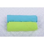BabyNeeds - Set 2 cearceafuri cu elastic 120x60 cm, Bleu+Verde fotografia produsului