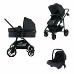 Carucior transformabil 3 in 1, Trio Easy, FreeON, Black fotografia produsului