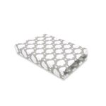 Qmini - Cearceaf cu elastic pentru patut 140X70 cm, Din bumbac, Clouds Grey fotografia produsului