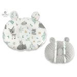 MimiNu - Perna bebelusi Ursulet, Multifunctionala, Minky Grey/Forest Friends Grey/Mint fotografia produsului