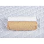BabyNeeds - Set 2 cearceafuri cu elastic 120x60 cm, Cappuccino+Alb fotografia produsului