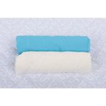 BabyNeeds - Set 2 cearceafuri cu elastic 120x60 cm, Bleu+Crem fotografia produsului