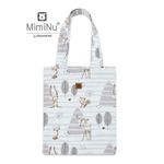 MimiNu - Sacosa textila Mini, Pentru fetite, 24x30 cm, Din bumbac, Forest fotografia produsului