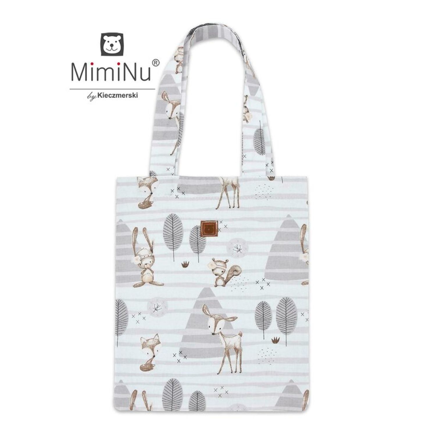 MimiNu - Sacosa textila Mini, Pentru fetite, 24x30 cm, Din bumbac, Forest fotografia produsului