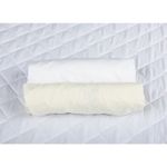 BabyNeeds - Set 2 cearceafuri cu elastic 120x60 cm, Crem+Alb fotografia produsului