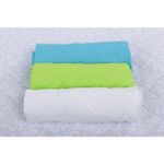 BabyNeeds - Set 3 cearceafuri cu elastic 120x60 cm, Bleu+Verde+Alb fotografia produsului