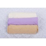 BabyNeeds - Set 3 cearceafuri cu elastic 120x60 cm, Alb+Lila+Cappuccino fotografia produsului