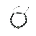 Bratara din onix negru cu pandantiv jaguar fotografia produsului View 2 S