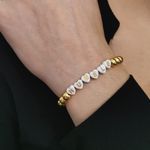 Bratara din hematit si litere reglabila 15-25 cm fotografia produsului View 2 S