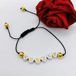 Bratara din hematit si litere reglabila 15-25 cm fotografia produsului View 4 S