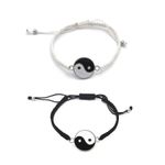 Set 2 bratari cu pandantiv intreg Ying Yang fotografia produsului
