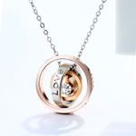 Lantisor i love mom argintiu fotografia produsului View 2 S