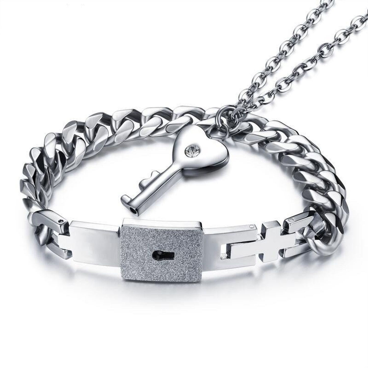 Set lantisor si bratara cu cheie fotografia produsului