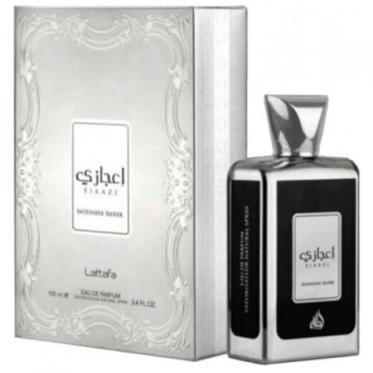 Apa de parfum Lattafa Ejaazi Intensive Silver, 100 ml, unisex фото продукта