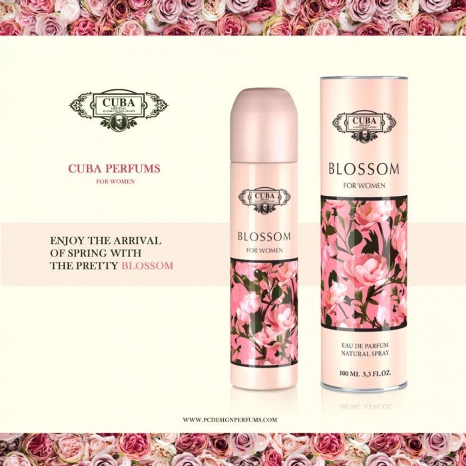 Apa de parfum Cuba Blossom, 100 ml, pentru femei фото продукта View 2 L