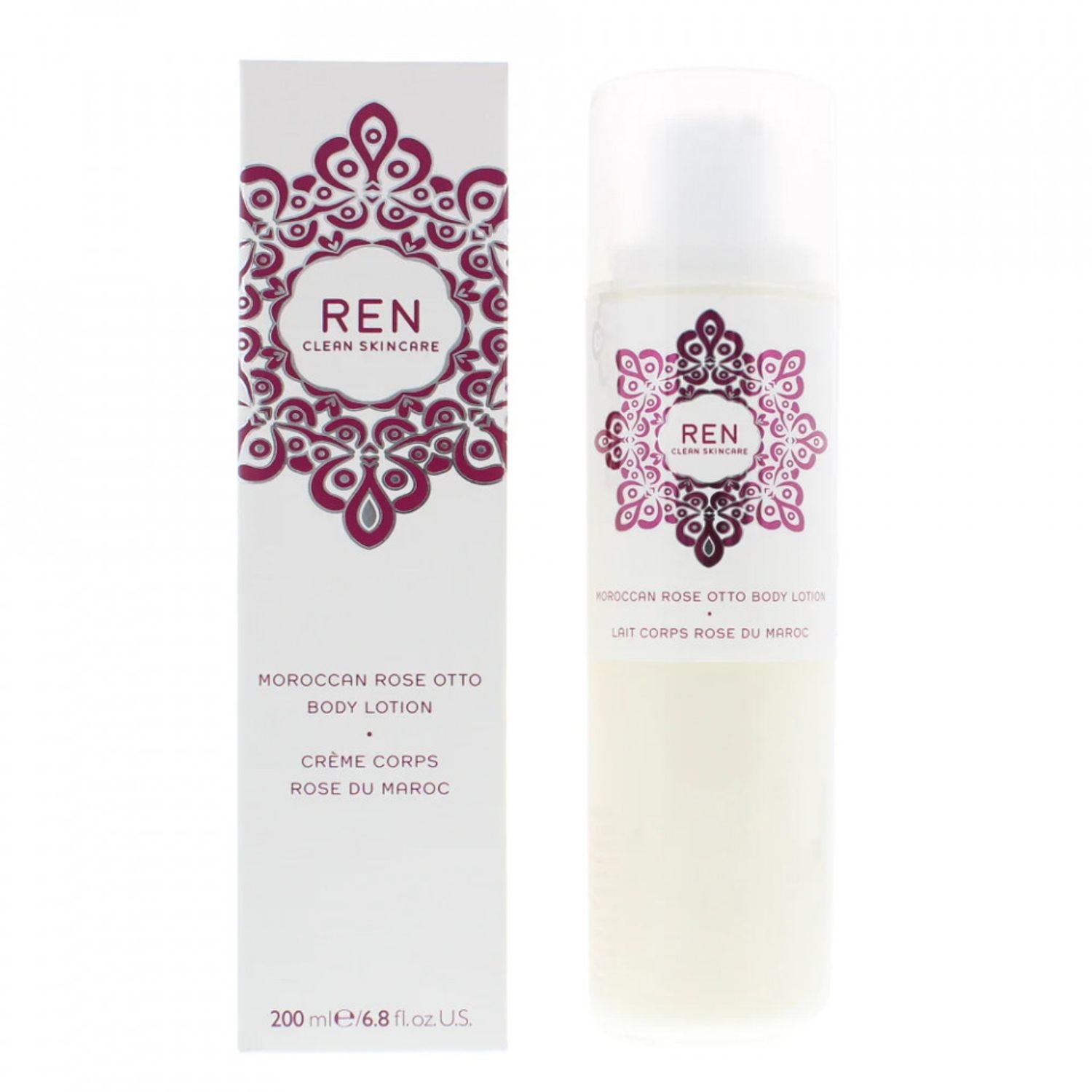 Lotiune de corp Ren Morrocan Rose Otto, 200 ml fotografia produsului