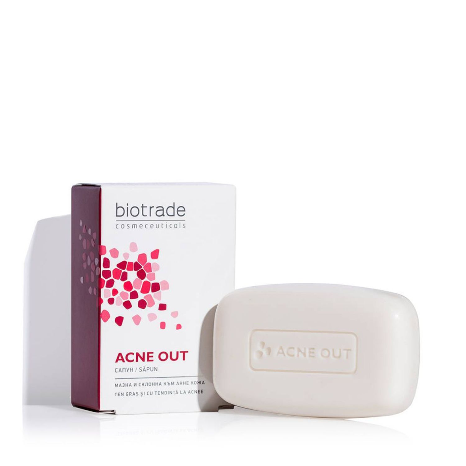 Sapun pentru tenul gras si predispus la acnee Biotrade Acne Out Soap, 100 g fotografia produsului