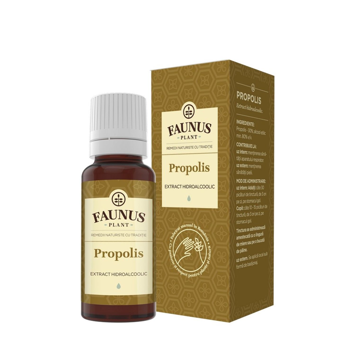 TINCTURA PROPOLIS 20ml FAUNUS PLANT fotografia produsului