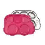 Tavita compartimentata cu capac - Din Din Smart Bus Platter, Pink, Innobaby fotografia produsului