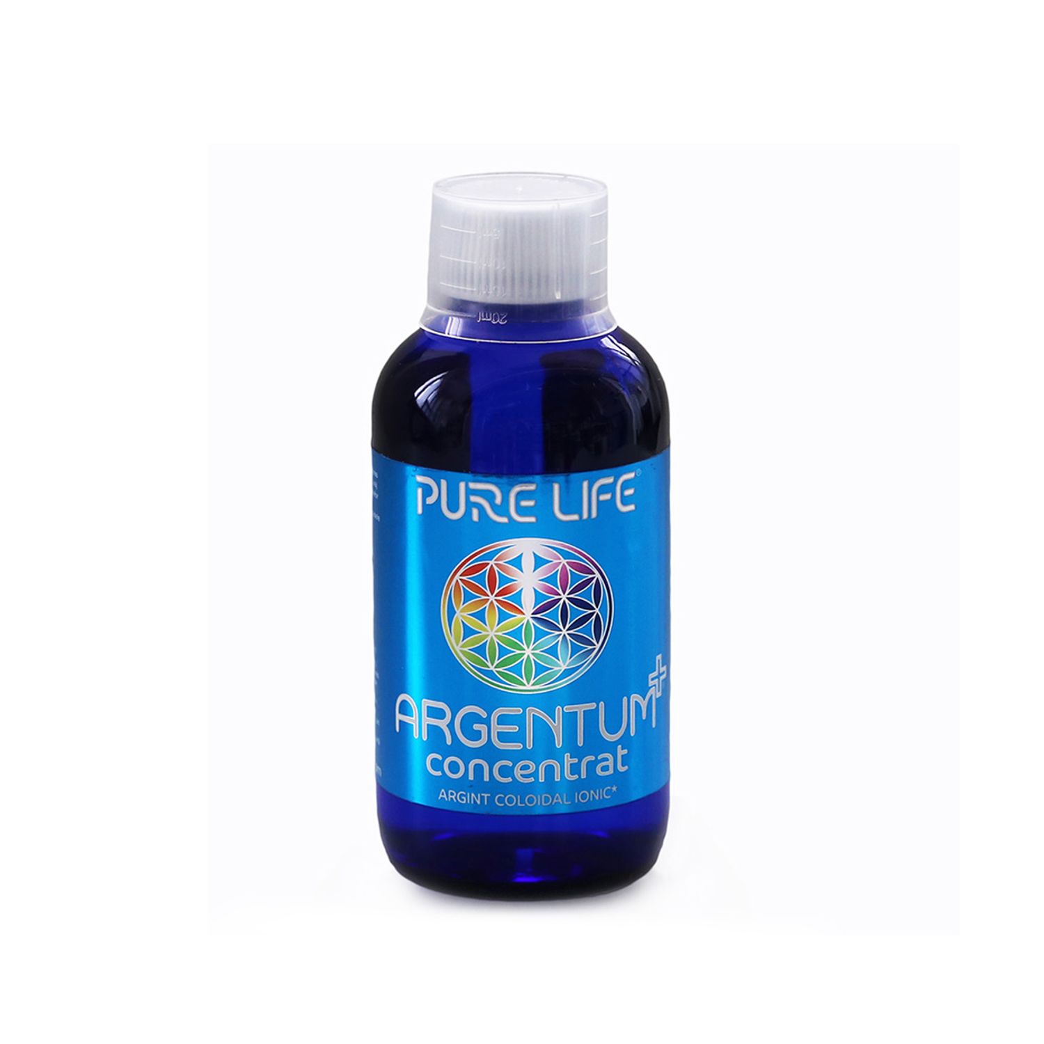 ARGENTUM+ 25 Concentrat, argint coloidal ionic, 25ppm, 240ml, Pure Life fotografia produsului