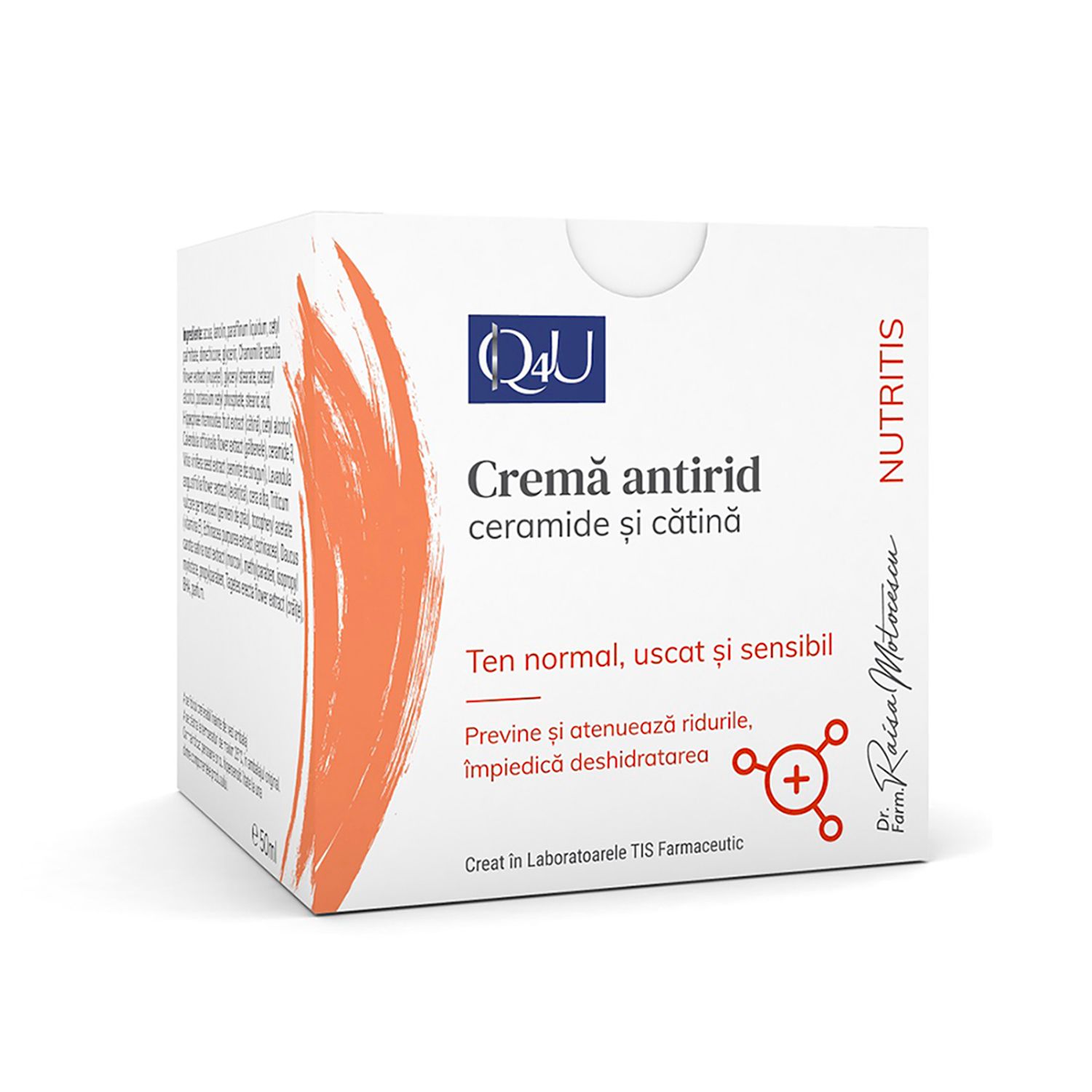 Q4U Crema antirid cu ceramide,50ml, TIS fotografia produsului