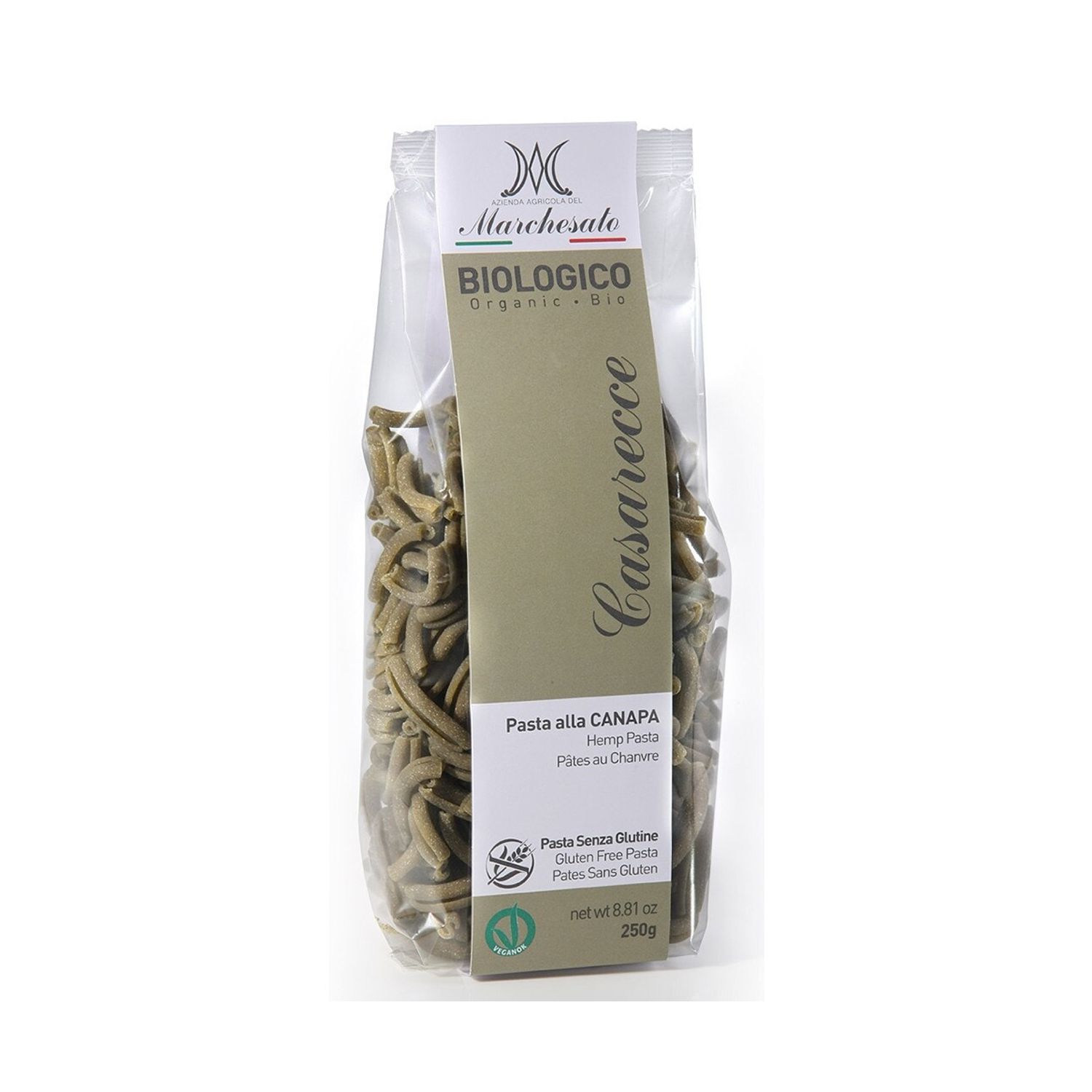 Paste casarecce cu canepa, fara gluten, BIO, 250g, Marchesato fotografia produsului