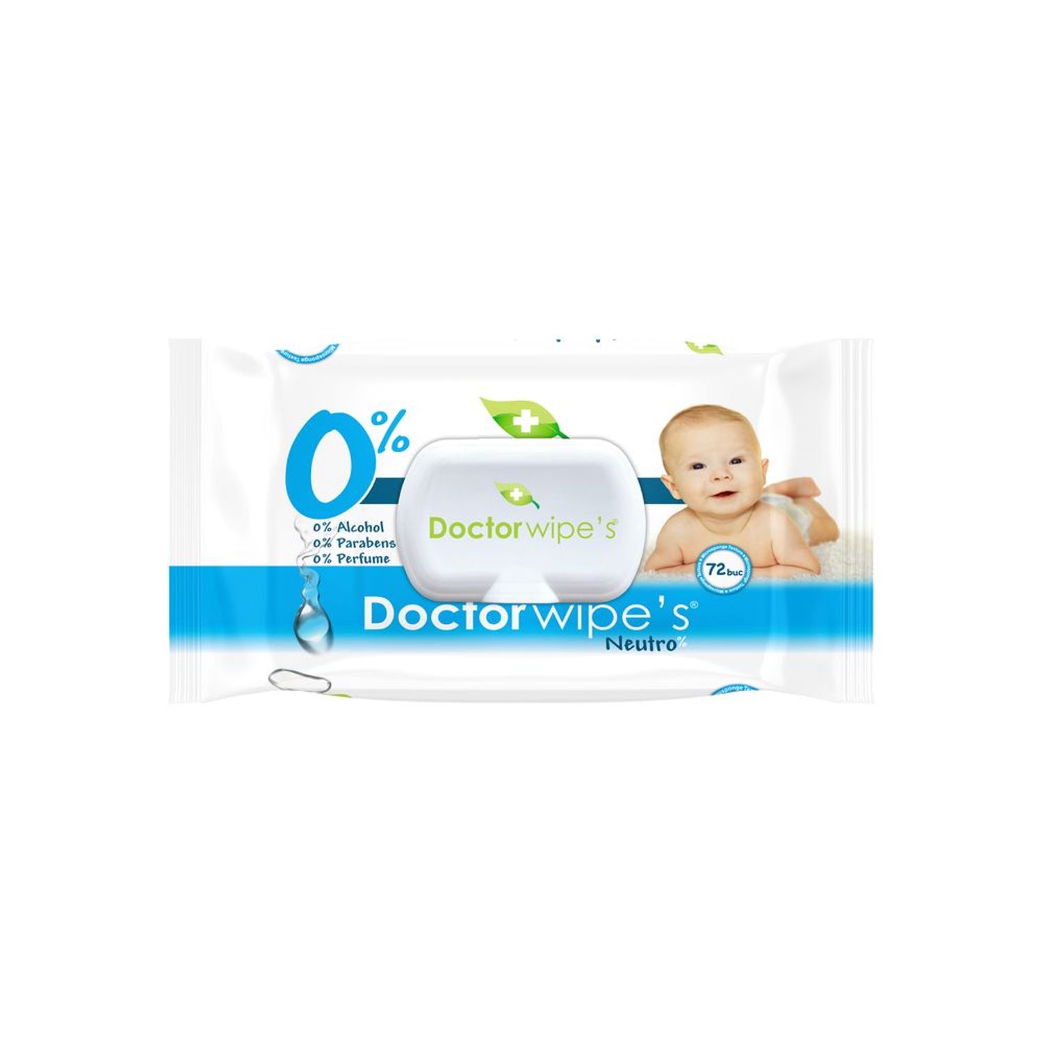 Servetele umede Neutro, 72buc, Doctor Wipe's fotografia produsului