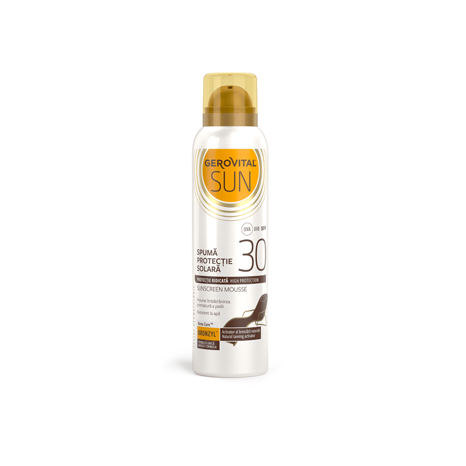 Spuma protectie solara SPF30 Gerovital Sun, 150ml, Farmec fotografia produsului
