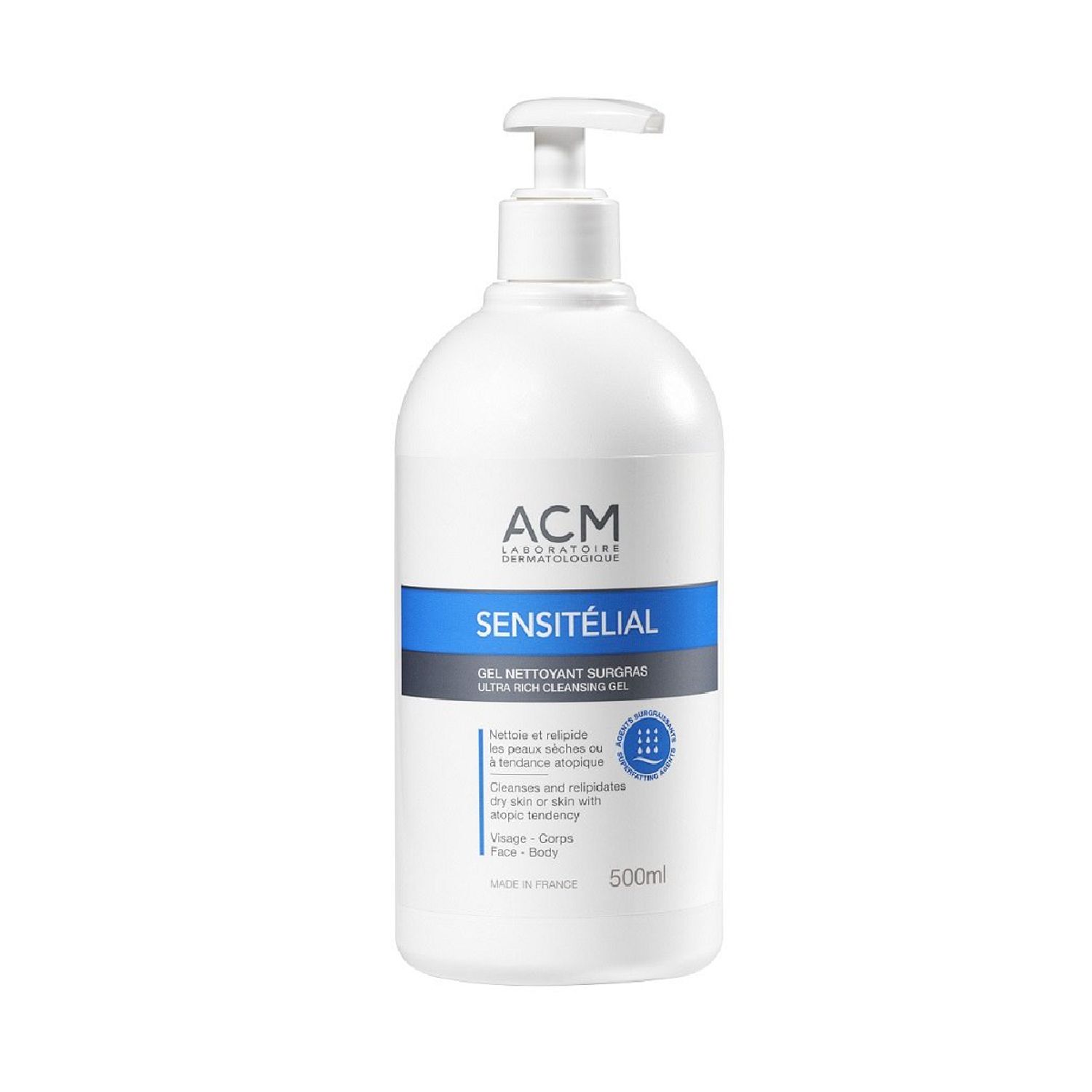 Gel de dus relipidant Sensitelial, 500ml, ACM fotografia produsului