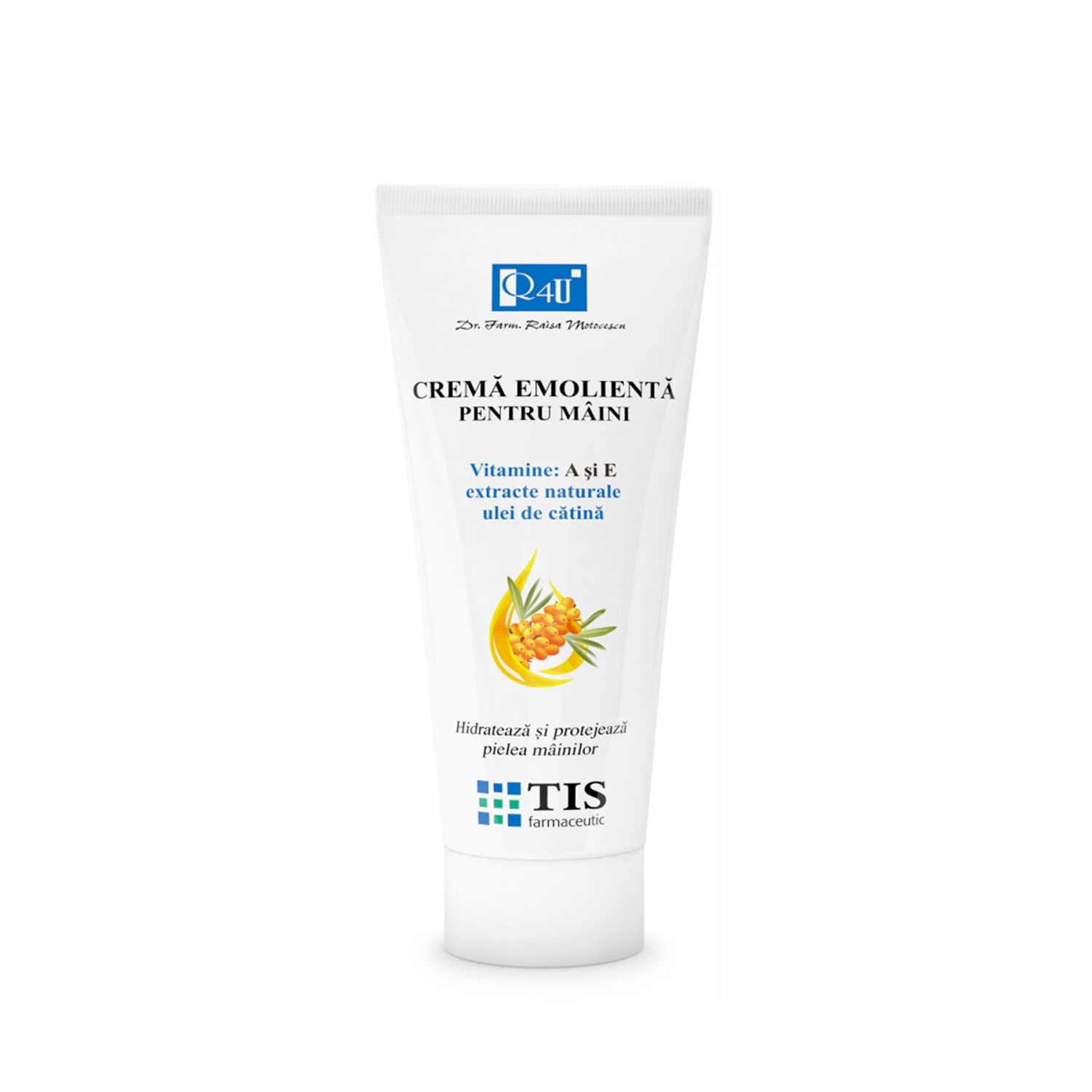 Q4U Crema emolienta pentru maini, 100ml, TIS fotografia produsului