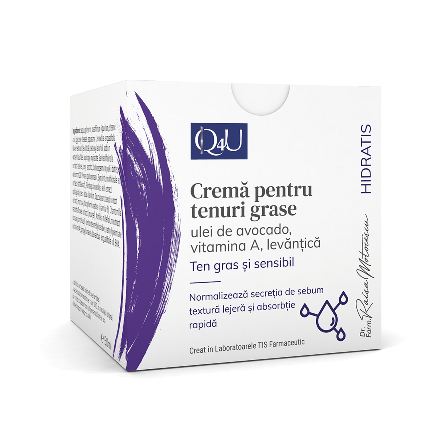 Q4U Crema pentru tenuri grase, 50ml, TIS fotografia produsului