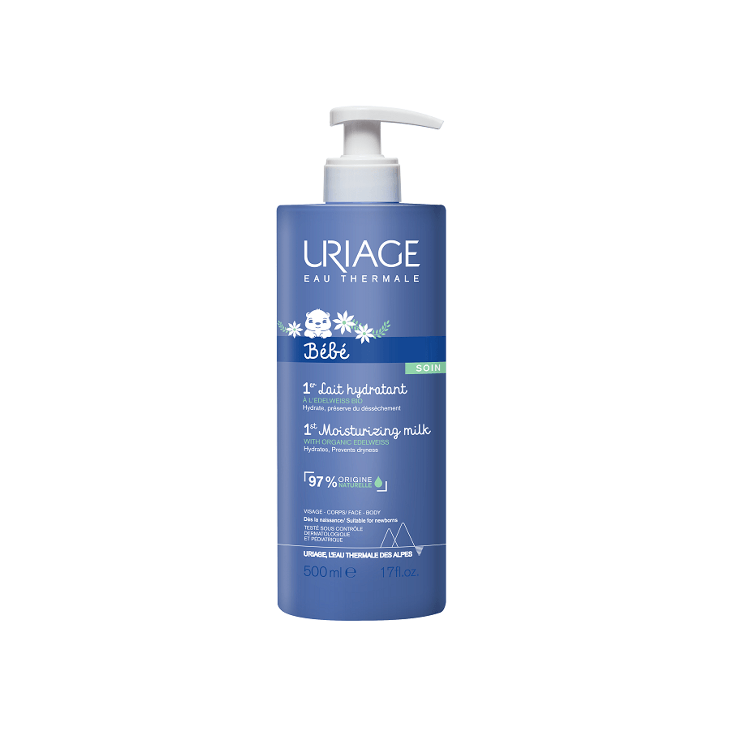 Lapte hidratant 1er Bebe, 500ml, Uriage fotografia produsului