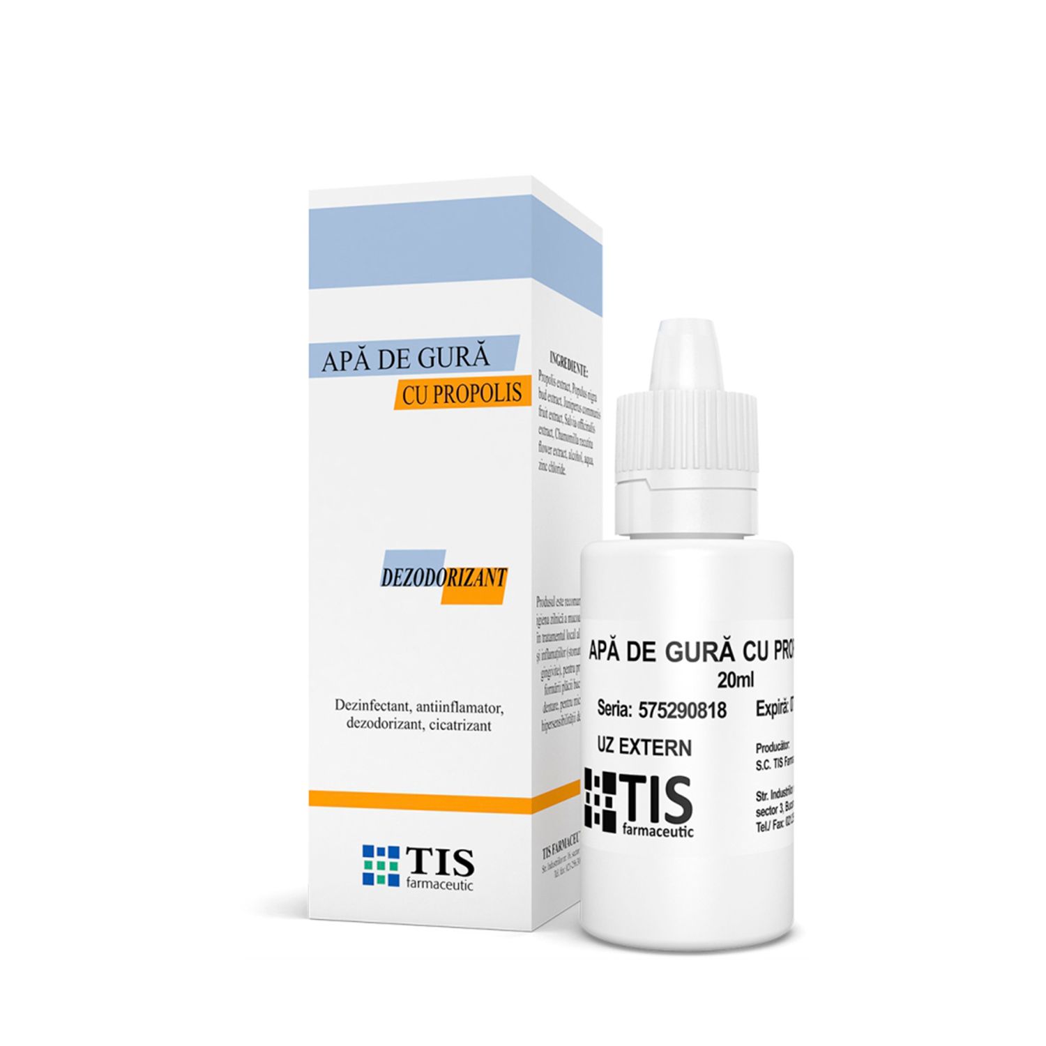 Apa de gura cu propolis, 20ml, TIS fotografia produsului