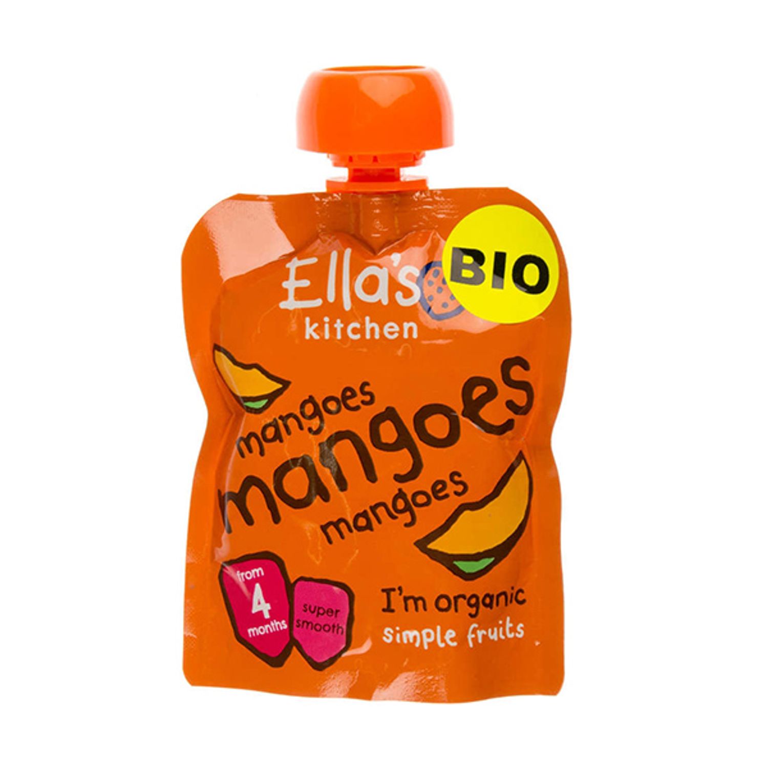Piure mango, 100% natural, BIO, 4+ luni, 70g, Ella's Kitchen fotografia produsului