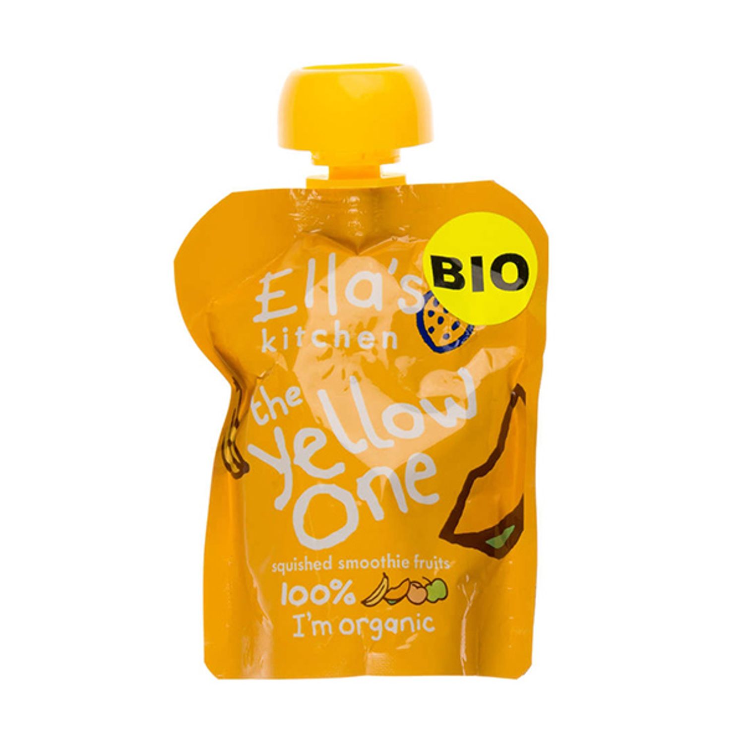 Piure de banana si caise, BIO, 6+ luni, 90g, Ella's Kitchen fotografia produsului