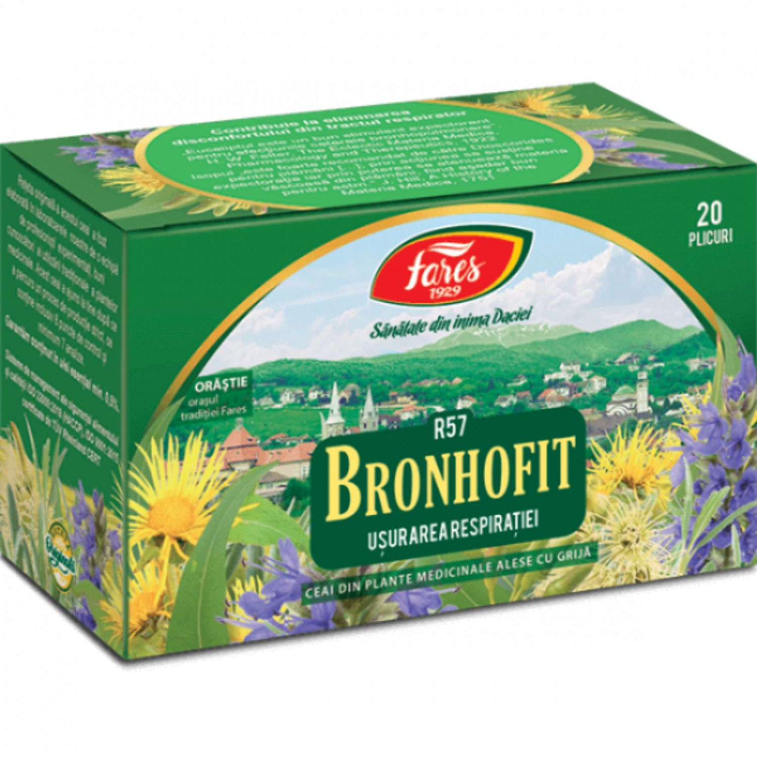 ceai Bronhofit R57, 20 plicuri, Fares fotografia produsului