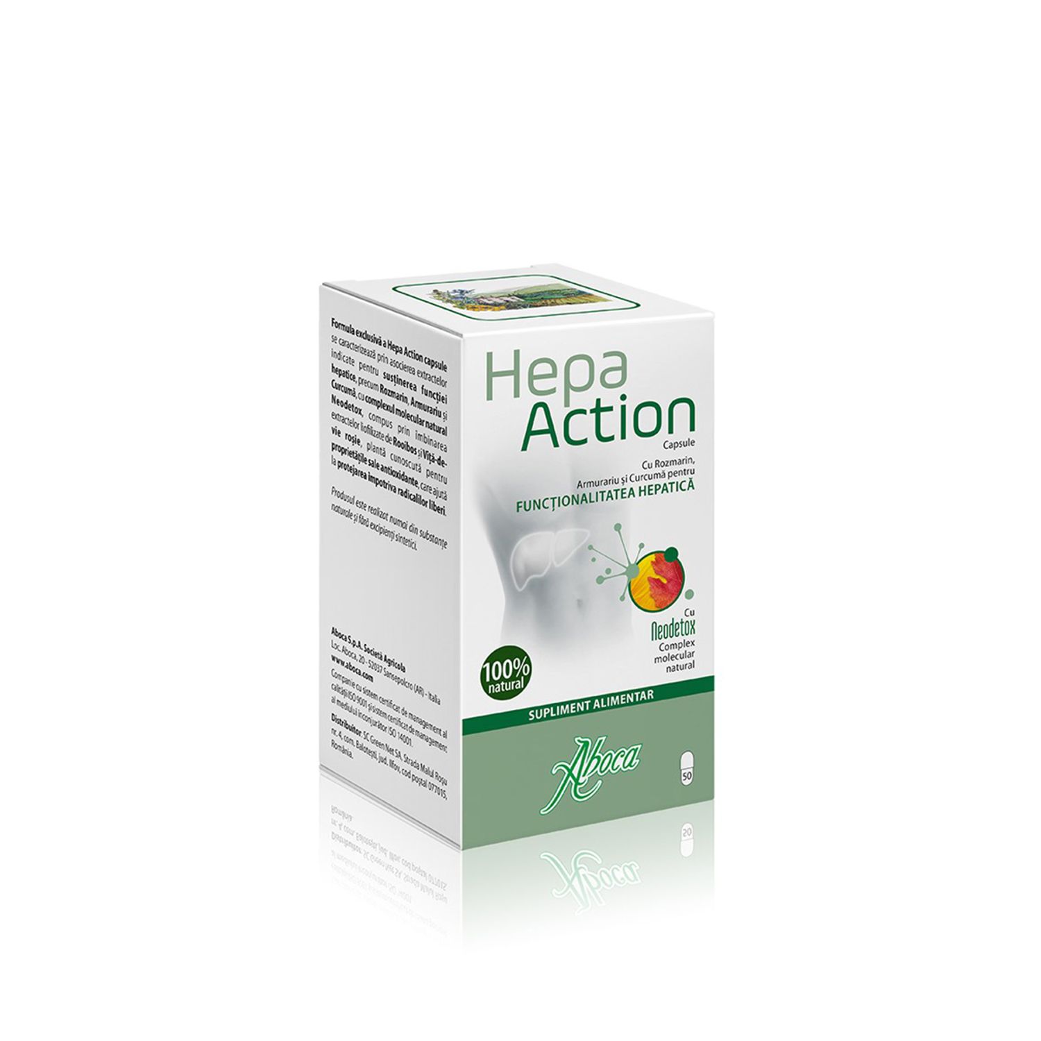Hepa Action hepatoprotector, 50 capsule, Aboca fotografia produsului