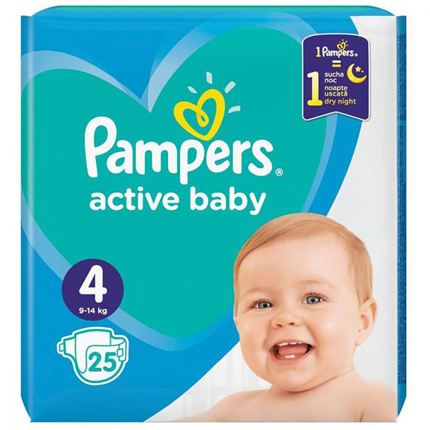 Scutece Active Baby, 9-14kg, 25buc, Pampers fotografia produsului