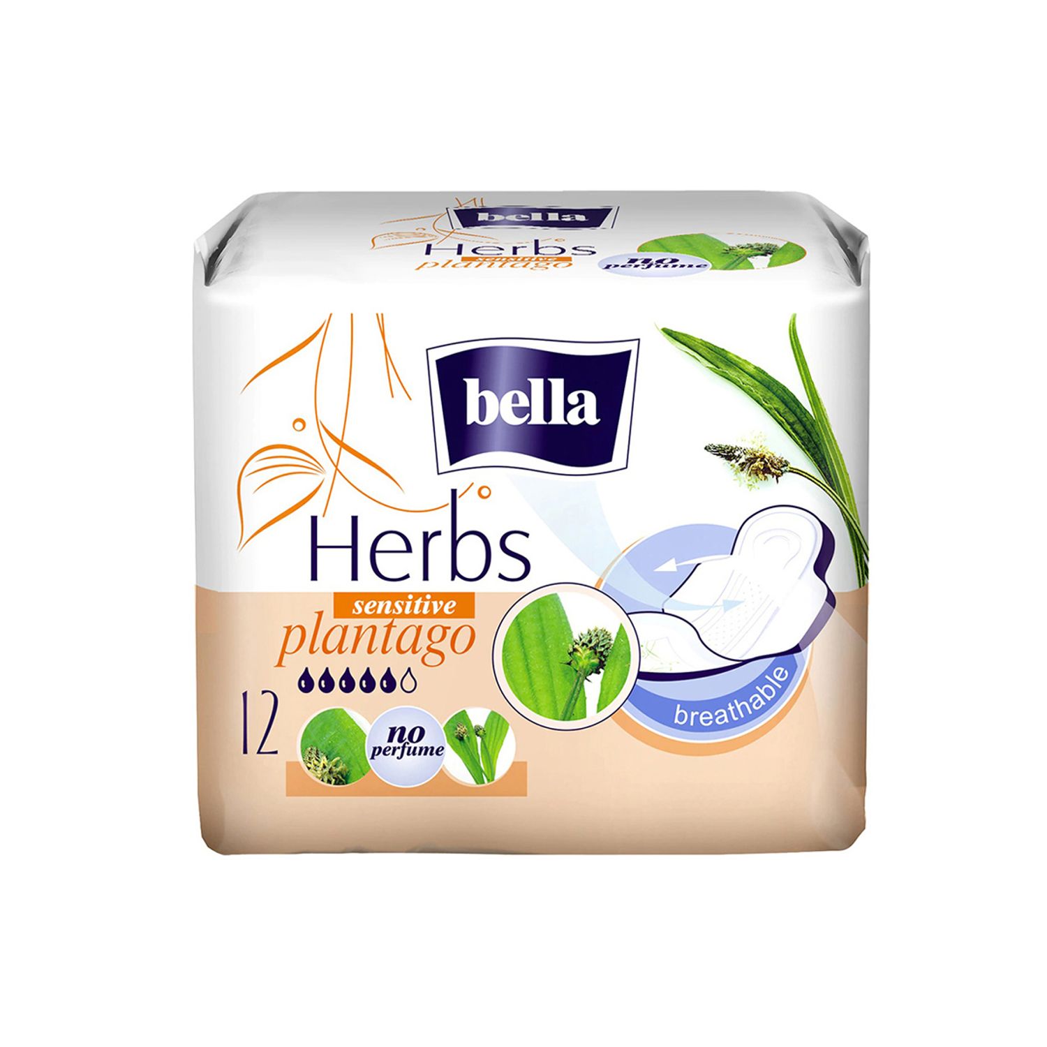 Absorbante Bella Herbs Sensitive Plantago, 12buc, Bella fotografia produsului