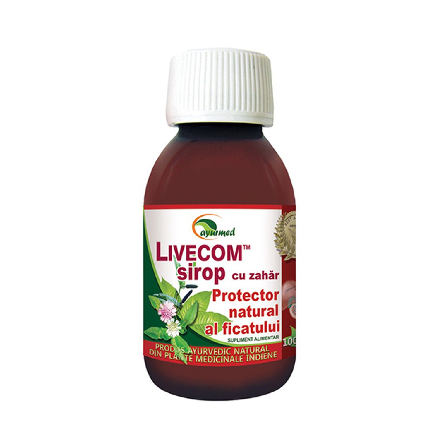 LIVECOM CU ZAHAR Sirop,100ml AYURMED fotografia produsului